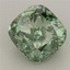 4.01 Ct. Fancy Vivid Green Cushion Lab Grown Diamond
