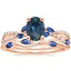 14K Rose Gold Luxe Willow Sapphire and Diamond Ring (1/8 ct. tw.) with Winding Willow Sapphire Ring