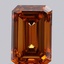 0.59 Ct. Fancy Vivid  Orange Emerald Lab Grown Diamond