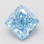1.54 Ct. Fancy Vivid Blue Cushion Lab Grown Diamond