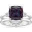 18K White Gold Selene Diamond Ring with Lunette Diamond Ring