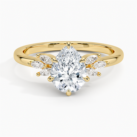 Marquise Cluster Diamond Engagement Ring