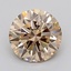 3.02 Ct. Light  Brown Round Lab Grown Diamond