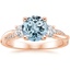14K Rose Gold Petite Twisted Vine Three Stone Diamond Ring (2/5 ct. tw.), smalltop view