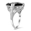 The Hulda Ring, smalltop view on a hand