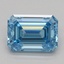 0.77 Ct. Fancy Vivid Blue Emerald Lab Grown Diamond