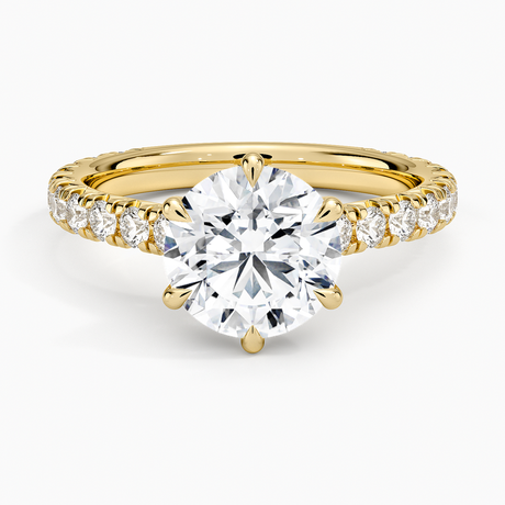 18K Yellow Gold Sienna Three-Quarter Coverage Diamond Ring