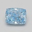 3.08 Ct. Fancy Vivid Blue Cushion Lab Grown Diamond