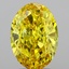 3.04 Ct. Fancy Vivid Yellow Oval Lab Grown Diamond