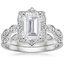 PT Moissanite Cadenza Halo Diamond Bridal Set (1/4 ct. tw.), smalltop view