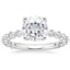 18K White Gold Marseille Three-Quarter Coverage Diamond Ring, smalltop view