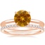 14K Rose Gold Petite Elodie Ring with Luxe Ballad Diamond Ring