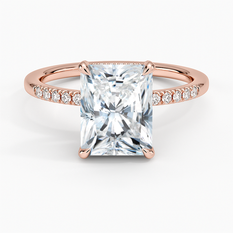 14K Rose Gold Viviana One-Quarter Coverage Diamond Ring