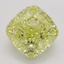 5.02 Ct. Fancy Intense Yellow Cushion Diamond