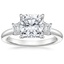 Platinum Petite Rhiannon Three Stone Diamond Ring (1/4 ct. tw.), smalltop view