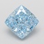 2.07 Ct. Fancy Vivid Blue Cushion Lab Grown Diamond