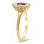 The Janel Ring, smalltop view on a hand