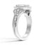 Art Deco-Inspired Halo Diamond Ring, smallside view