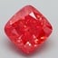 1.76 Ct. Fancy Vivid Orangy Pink Cushion Lab Grown Diamond