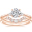 14K Rose Gold Aria Contoured Diamond Bridal Set