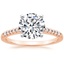 14K Rose Gold Sonora Diamond Ring, smalltop view