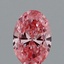 0.43 Ct. Fancy Vivid Pink Oval Lab Grown Diamond