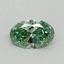 0.41 Ct. Fancy Vivid Green Oval Lab Grown Diamond