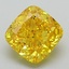 2.09 Ct. Fancy Vivid Yellow Cushion Lab Grown Diamond