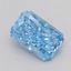 0.37 Ct. Fancy Vivid  Blue Radiant Lab Grown Diamond