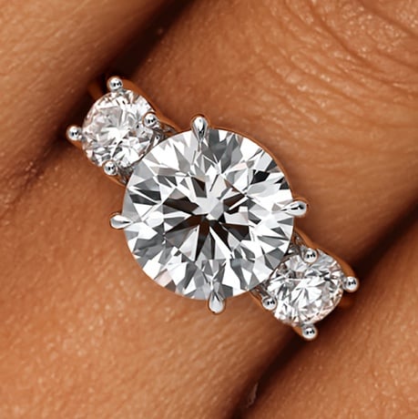 Three Stone Diamond Engagement Ring