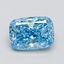 2.71 Ct. Fancy Vivid Blue Cushion Lab Grown Diamond