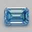 0.78 Ct. Fancy Vivid Blue Emerald Lab Grown Diamond