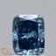 0.95 Ct. Fancy Vivid Blue Cushion Lab Grown Diamond
