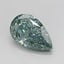 1.20 Ct. Fancy Vivid Green Pear Lab Grown Diamond