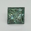 3.09 Ct. Fancy Vivid Pacific Green Princess Lab Grown Diamond