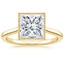 14K Yellow Gold Margot Bezel Ring, smalltop view