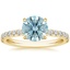 14K Yellow Gold Amelie Half Coverage Diamond Ring, smalltop view
