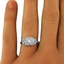 The Barbara Ring, smalltop view on a hand
