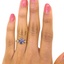 The Melia Ring, smallzoomed in top view on a hand
