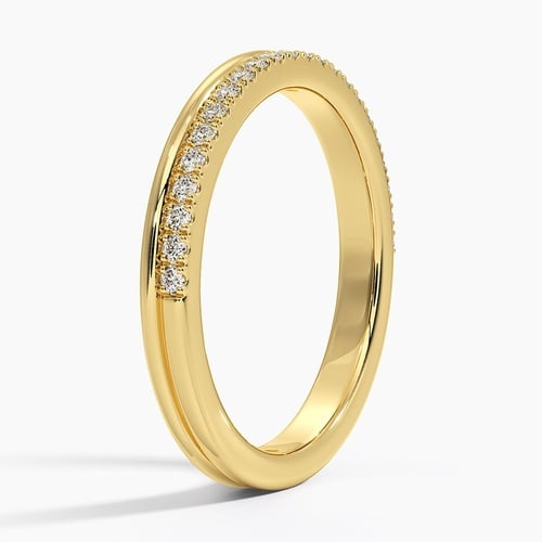 Alina Double Band Diamond Ring in 18K Yellow Gold
