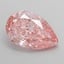 11.07 Ct. Fancy Vivid  Pink Pear Lab Grown Diamond