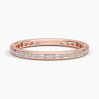 Tabitha Channel Set Baguette Eternity Lab Diamond Ring in 14K Rose Gold