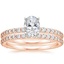 14K Rose Gold Luxe Petite Shared Prong Diamond Bridal Set (3/4 ct. tw.)