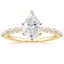 18K Yellow Gold Marseille Half Coverage Diamond Ring (1/4 ct. tw.), smalltop view