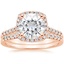 14KR Moissanite Odessa Diamond Ring (1/5 ct. tw.) with Sonora Diamond Ring (1/8 ct. tw.), smalltop view