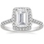 Platinum Odessa Halo Diamond Ring (1/5 ct. tw.), smalltop view
