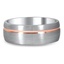 Custom Matte Finish Band with Rose Gold Groove
