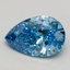 1.00 Ct. Fancy Vivid Blue Pear Lab Grown Diamond