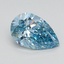 0.76 Ct. Fancy Vivid Blue Pear Lab Grown Diamond