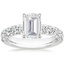 18K White Gold Ellora Half Coverage Diamond Ring, smalltop view